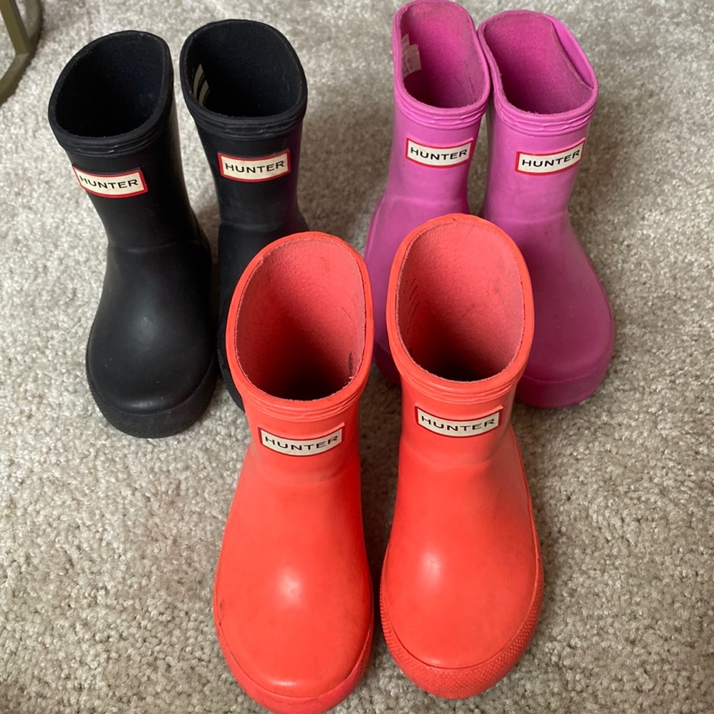Size 4 Hunter boot lot.